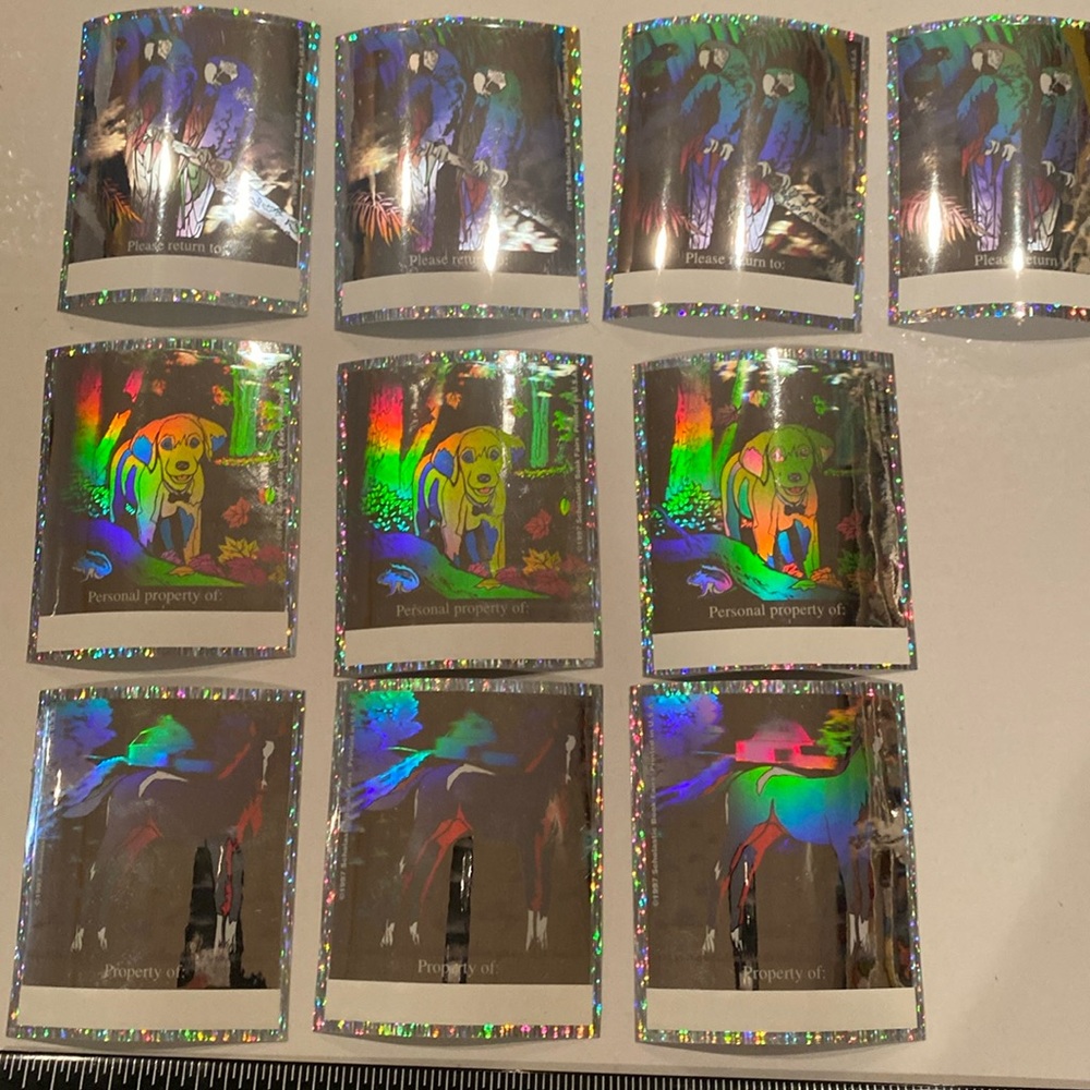 NWOT Set of 10 Holographic Bookplates